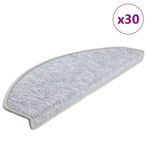 Tappetini Per Scale 30 Pz Grigio Chiaro 65x24x4 Cm - Vidaxl