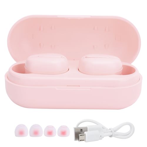 Non Communiqué Rose Ecouteurs Bluetooth Sans Fil Sport À Réduction De Bruit Tws‑L13 Avec Boîtier De Charge
