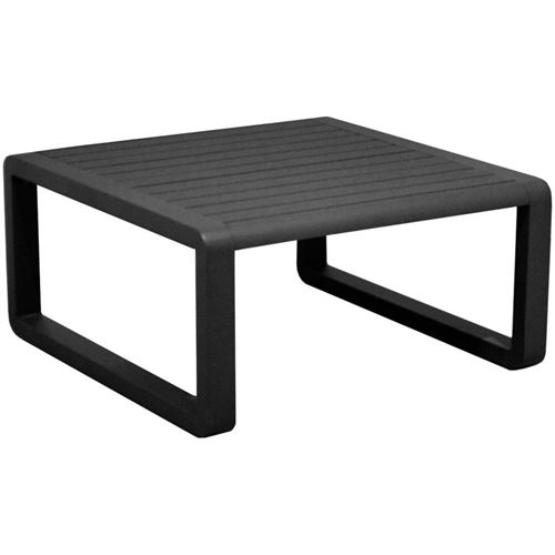 Proloisirs - Table basse de jardin en aluminium 80x80 cm Tonio graphite