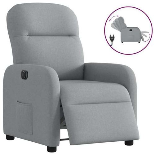 Non Communiqué Gris Vidaxl Fauteuil Électrique Réglable Tissu Clair