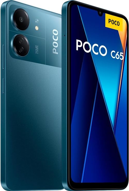 Smartphone Xiaomi Poco C65 4G 8 Go RAM 256 Go ROM Bleu Dual SIM NFC Écran Dot Drop 6,74