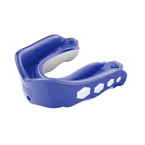 Protège dents Shock Doctor Gel Max Flavor fusion avec strap Goût Franboise bleu