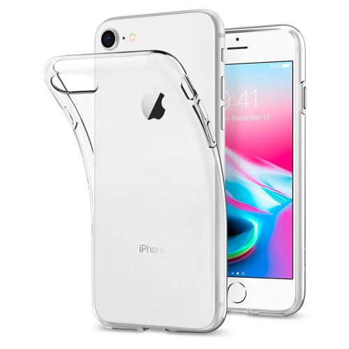 Spigen Liquid Crystal - Achterzijde behuizing voor mobiele telefoon - thermoplastic polyurethaan (TPU) - kristalhelder - voor Apple iPhone 7, 8