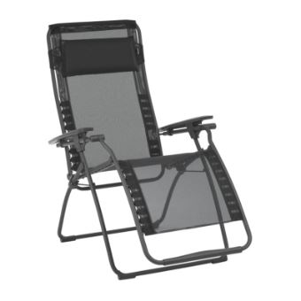20 Sur Transat Relax Futura Lafuma Noir Mobilier De Jardin