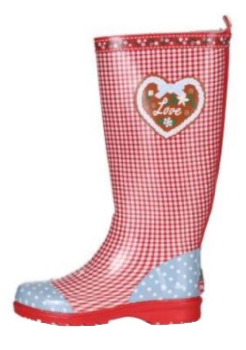 Playshoes bottes de pluie maison de campagne caoutchouc dames rouge