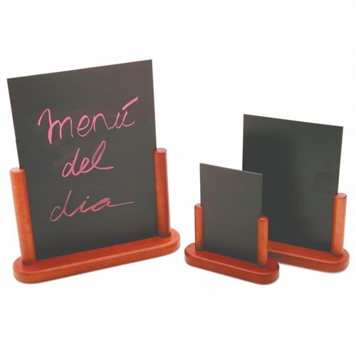 Ardoise de Table avec Cadre en Bois Massif 10 à 21 cm - Pujadas - Bois et plastique 15 x 21 cm