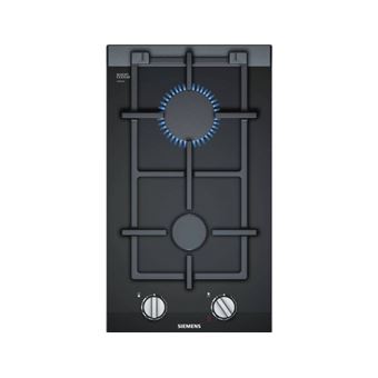 Siemens iQ700 ER3A6BD70 - Table de cuisson au gaz - 2 plaques de cuisson - Niche - largeur : 27 cm - profondeur : 49 cm - avec garnitures en acier inoxydable - noir/inox - 1