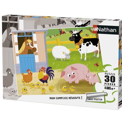 Nathan Multicolore Puzzle 30P Mes Amis De La Ferme