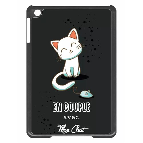 Coque Apple Ipad Mini 2 En Couple Avec Mon Chat Fond Noir 2
