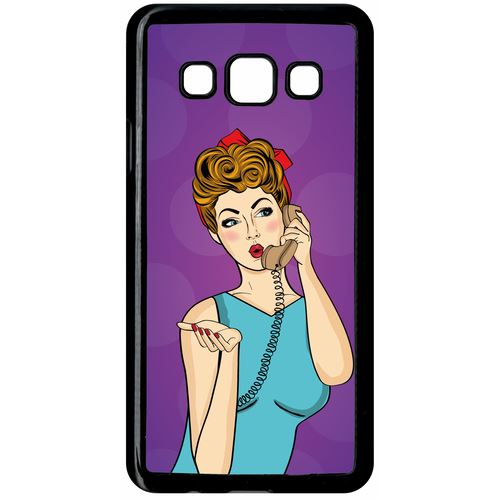 Coque Samsung Galaxy A3 Modele 2015 Pin Up Fond Mauve