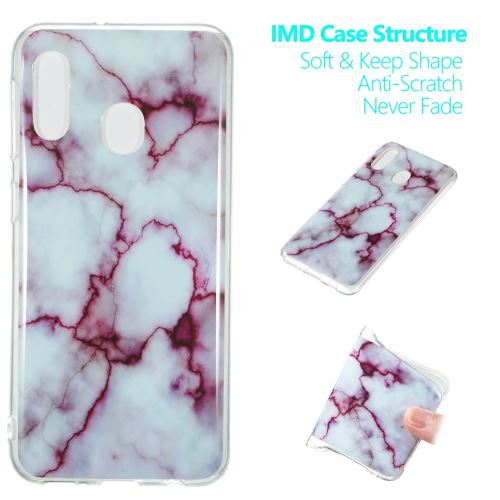 Coque en TPU motif de marbre IMD style A pour votre Samsung Galaxy A20e