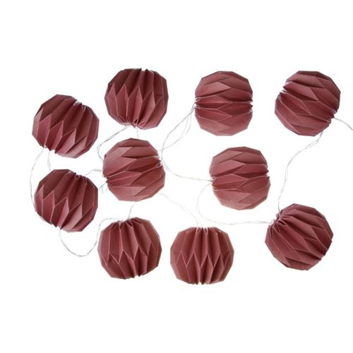 Guirlande Led 10 Boules 170cm Rose