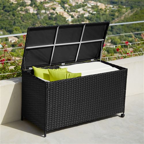 tectake coffre de jardin dublin avec roulettes mobilier de jardin achat prix fnac