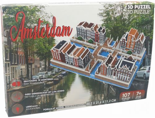 Pro-Lion puzzle Amsterdam 35,2 cm carton brun 107 pièces