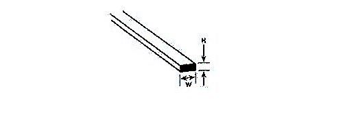 Plastruct MS-812 Rect Strip, .080x.125 (10)