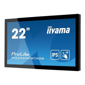 iiyama ProLite TF2234MC-B7AGB - Écran LED - 22" (21.5" visualisable) - cadre ouvert - écran tactile - 1920 x 1080 Full HD (1080p) @ 60 Hz - IPS - 350 cd/m² - 1000:1 - 8 ms - HDMI, VGA, DisplayPort - noir