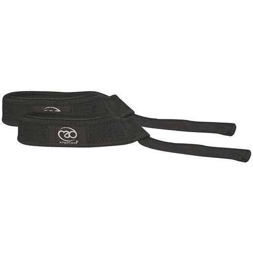 Fitness-Mad élingues de levage 61 x 38 mm coton noir 2 pièces