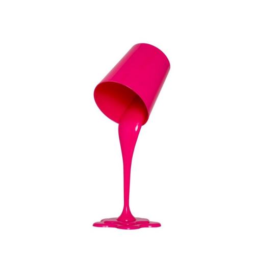 HOMEMANIA Lampe de Bureau Fantasy - pour Table, Bureau, Table de Nuit - Fuchsia 13 x 13 x 38 cm, 1 x E27, 24W