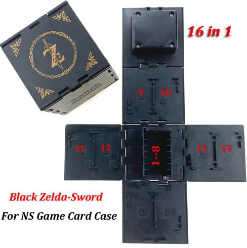 16 en 1 Boîtier de protection Boîte à Cartes de Jeu Boîte de Protection pour Carte mémoire pour 16 Jeux Nintendo Switch modèle D