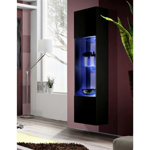 Paris Prix Noir Vitrine Led Murale Design "Fly Iii" 170Cm