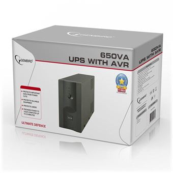 EnerGenie UPS-PC-652A - Onduleur - CA 220 V - 650 VA - 7 Ah - connecteurs de sortie : 2 - Europe - 1