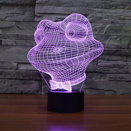 Lampe 3D Grenouille Lumière 7 Couleurs Luminaire LED Décoration - YONIS