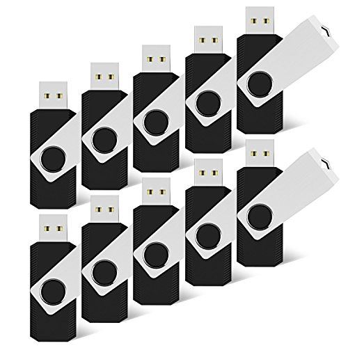 RAOYI Lot de 10 Clefs USB 32 Go Memory Stick Pivotant Clés USB 2.0 Flash Drive Stockage Rotation Disque Thumb Drive avec Indicateur