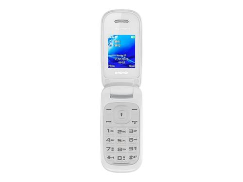 Brondi Oyster S - Téléphone mobile - double SIM - microSD slot - GSM - 128 x 160 pixels - 1,3 MP - blanc