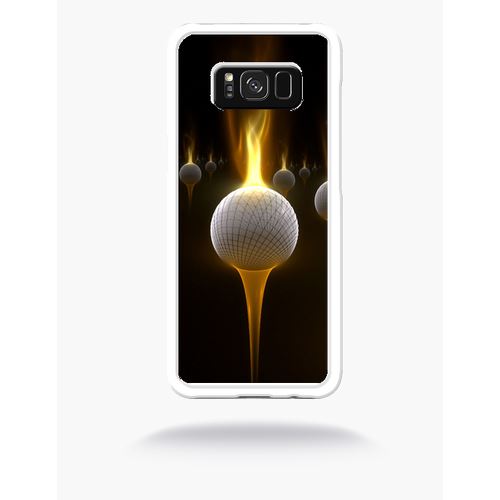 Coque Balle De Golf Feu Compatible Samsung S8 Bord Transparent