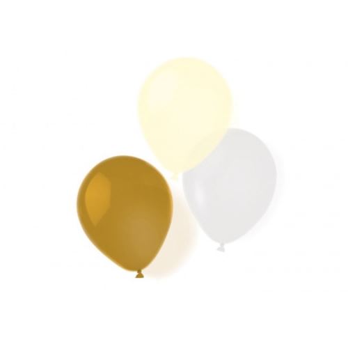 Amscan ballons 25,4 cm en latex or/jaune/blanc 8 pièces