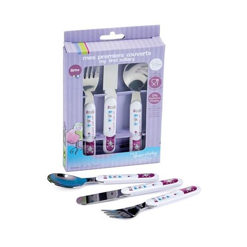THERMOBABY Coffret Fourchette/Couteau/Cuillère Inox Monstre