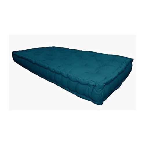 Matelas de sol Coton 60x120x15cm BLEU CANARD