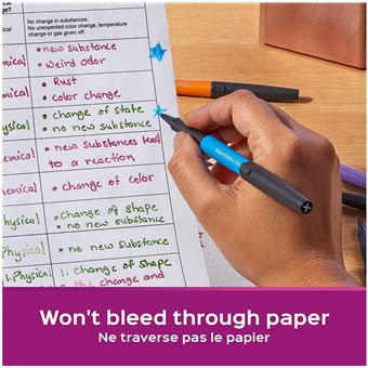 Blister 6 stylos feutres Papermate Flair Metallic