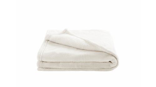Doux nid couverture microdoux 75x100 cm ecru