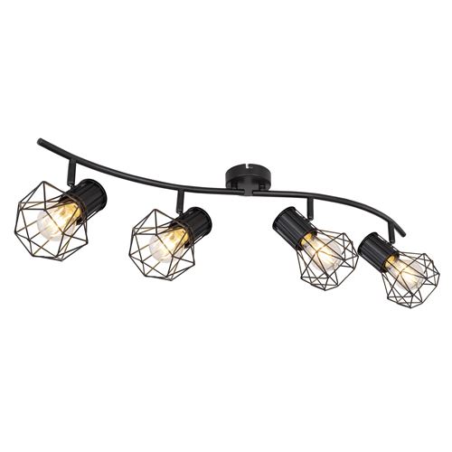 Plafonnier design industriel Priska - Noir