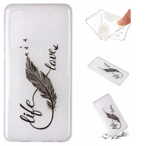 Coque en TPU configuration stylo plume noir pour votre Huawei P30