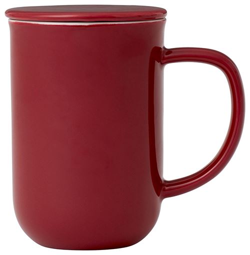 Viva Scandinavia 9102263 Tisanière 50 Cl, Porcelaine, Rouge, 13,5 x 9 x 15,5 cm