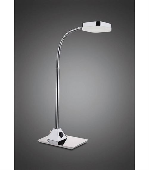 Générique Lampe de Table Gio 1 Ampoule 5W LED 3000K, 450lm, chrome poli/acrylique givré