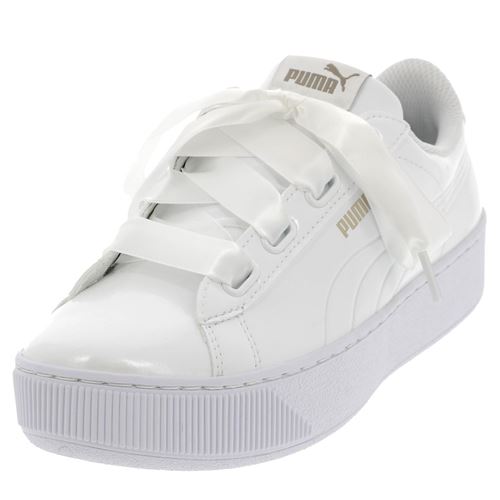 Chaussures mode ville Puma Vikky platf ribbon p wht Blanc taille : 39 réf : 12808