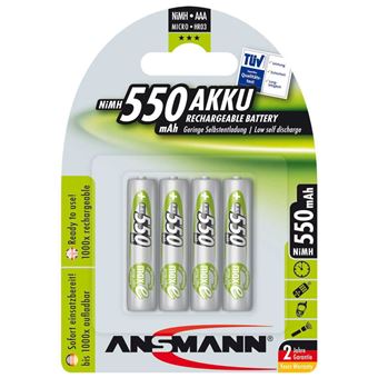 Pile rechargeable LR3 (AAA) NiMH 1.2 V Ansmann 5030772 550 mAh 4