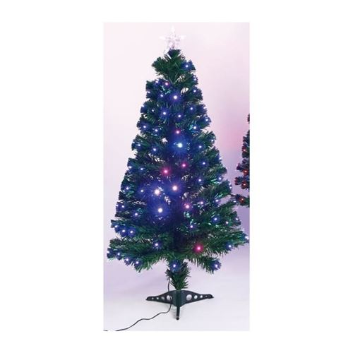 Sapin de Noël Caméléon - H 120 cm - Lumiere changeante rouge et bleu
