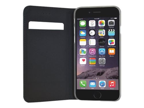 Bigben Connected folio - Protection à rabat pour téléphone portable - synthétique - gris métallisé - pour Apple iPhone 6, 6s