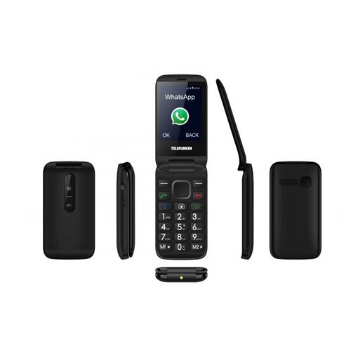 Téléphone portable à clapet connecté Telefunken TM 360 COSI Noir