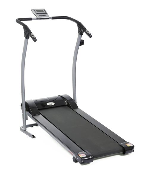 Tapis de marche magnétique et pliable - O'Fitness - Compteur 5 fonctions - Couleur : Gris