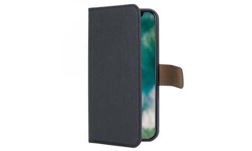 Etui Wallet XQISIT iPhone-XR noir avec rabat latéral stand