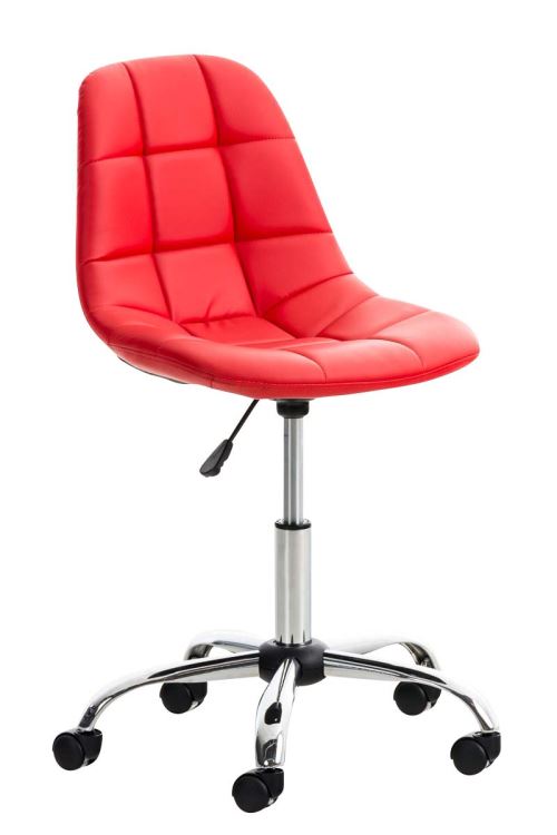 CLP Chaise de bureau Emil similicuir  Rouge