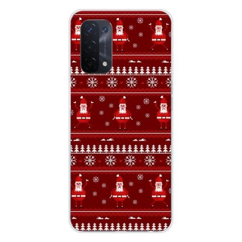 Coque en silicone imprimée compatible Oppo A54 5G NO Pull de Noël Santa