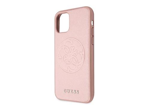 Coque pour Iphone 11 Pro Guess Saffiano rose