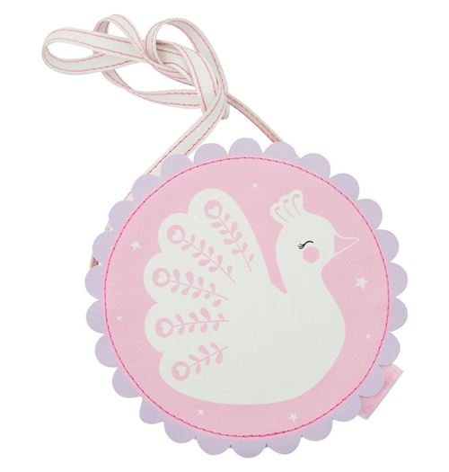 Little Lovely sac à bandoulière Peacock girls 18 cm acrylique rose