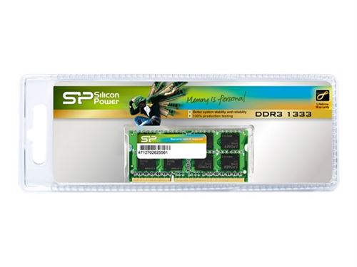 Silicon Power - Ddr3 - Module - 4Go - So Dimm 204 Broches - 1600 Mhz / Pc3-12800 - Cl11 - 1.5 V - Mémoire Sans Tampon - Non Ecc